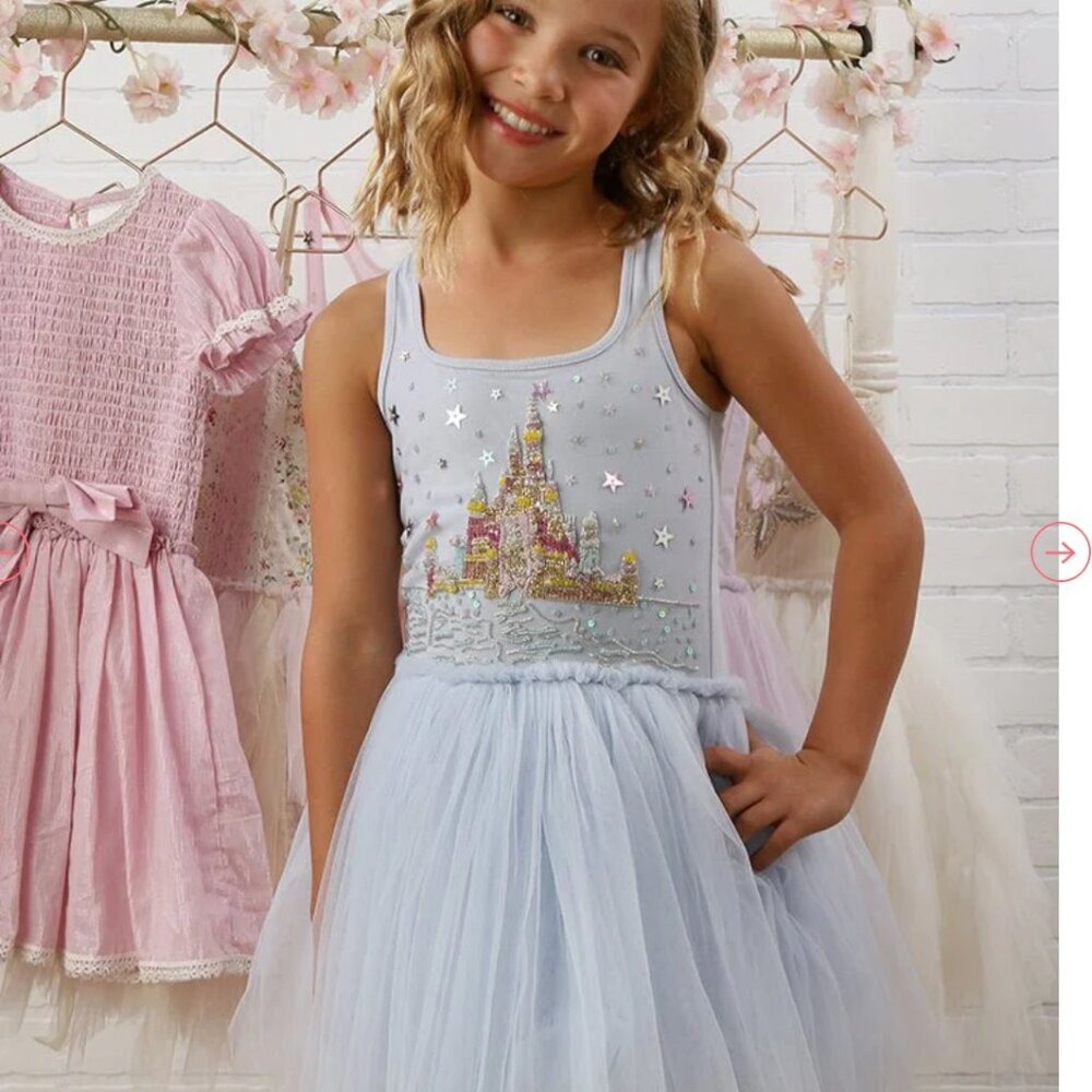 Ooh La La Couture Disney Castle Princess Dress Size 8 10 Blue Tulle Sister